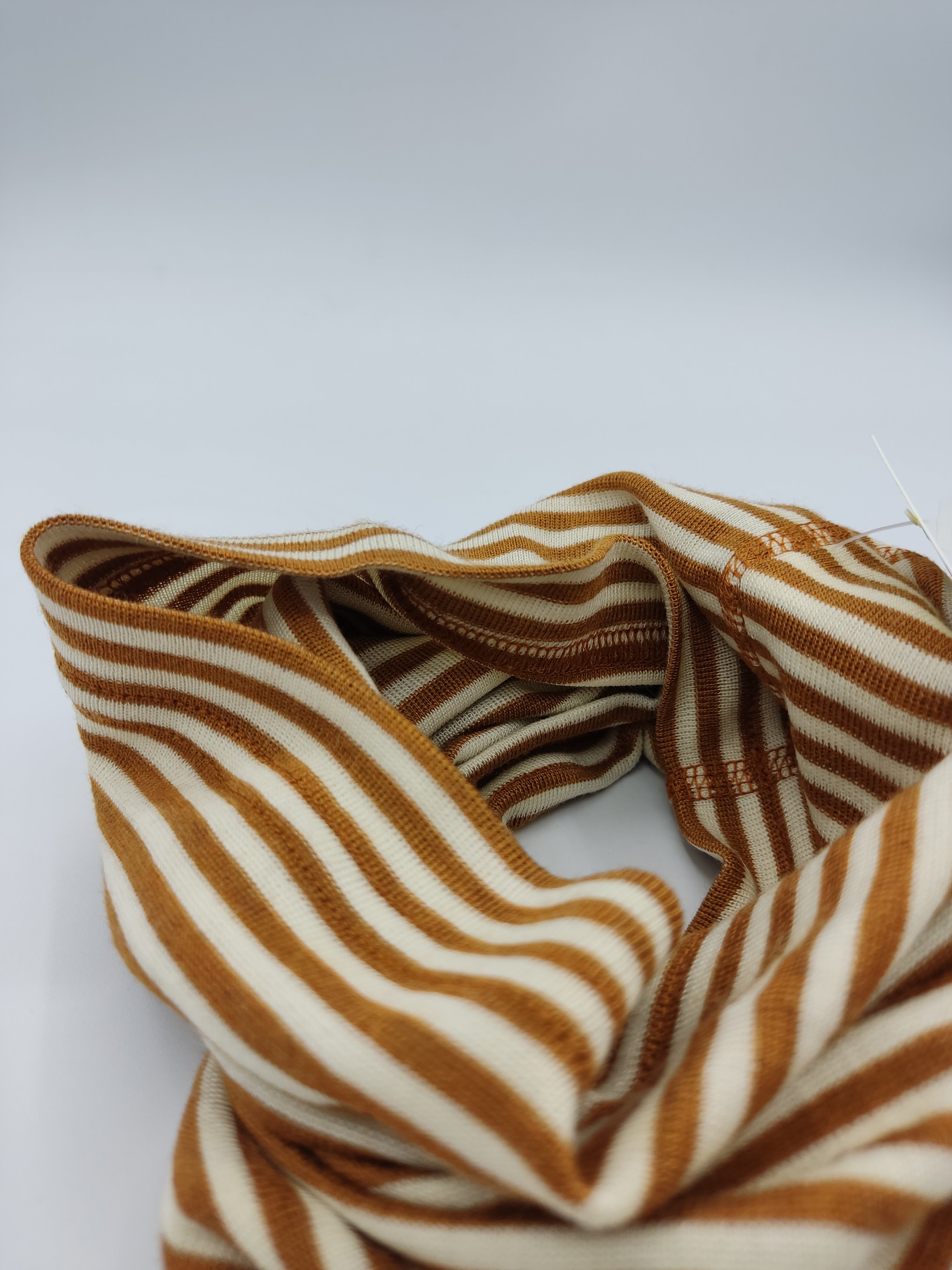 Scaldacollo in lana e seta per bambino e adulto // riga Ruggine